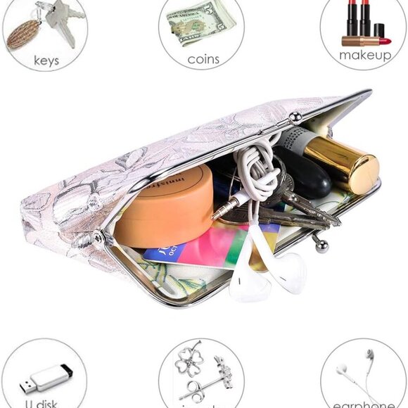 2 Packs Long Coin Purse Clutch Handbag Change Pouch Wallet with Clasp Closure fo - Picture 4 of 10